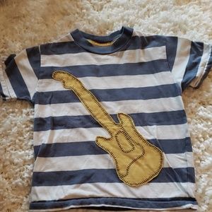 Mini boden Guitar striped shirt boys 3 4